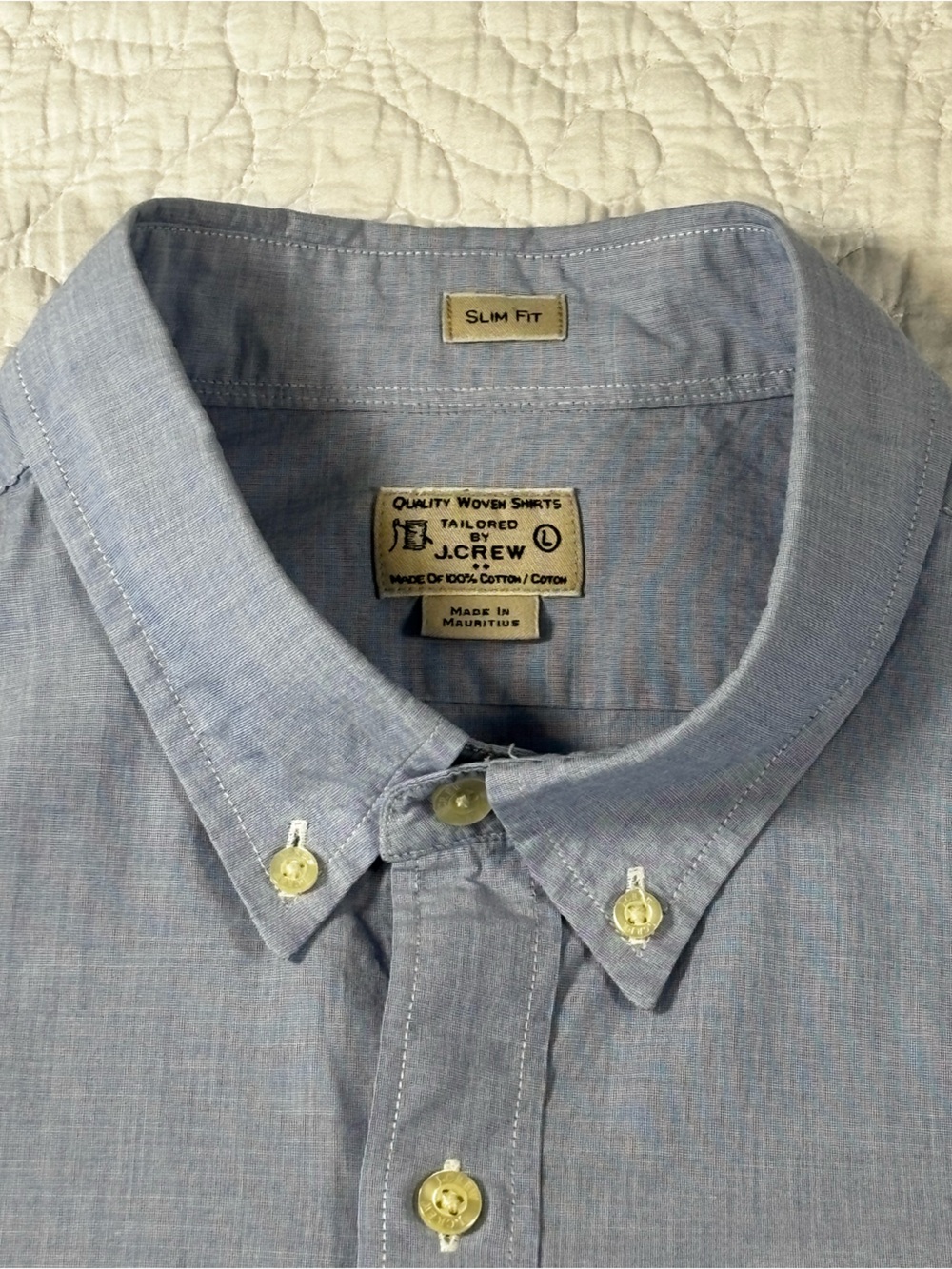 J. Crew Men's Button-Down Shirt in Light Blue